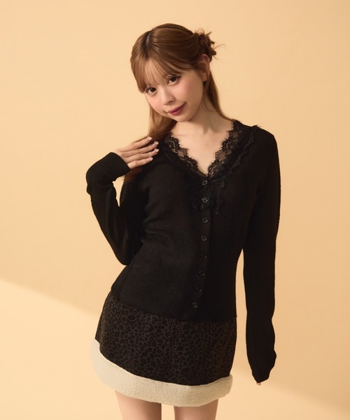 ブラック レースカーディガン 13-15 セール】レースカーディガン（カーディガン/ボレロ）｜TITTY&CO.（ティ