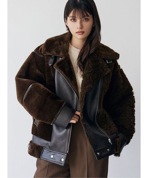 ミックスファーフェイクムートン（ムートンコート）｜MURUA（ムルーア