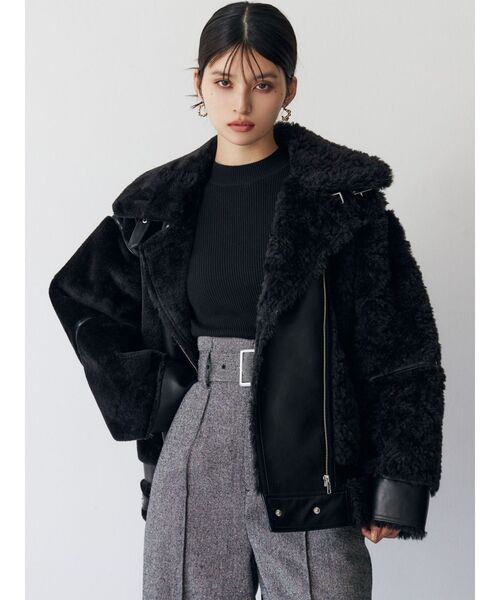 IA ムートンコート sankyo shokai ムートンコート レディース 冬 フード付き