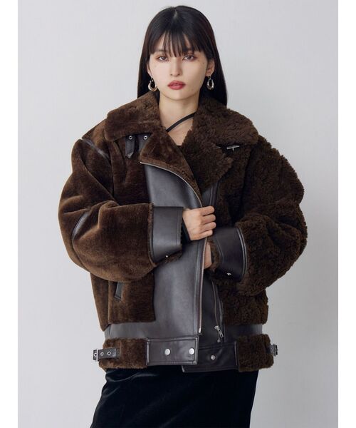 セール】ミックスファーフェイクムートン（ムートンコート）｜MURUA