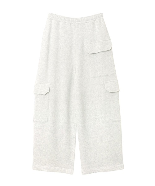 ANME(アンメ)の「スウェットカーゴパンツ(スウェットパンツ・レディース・オートミール/ブラック・M/L/XL)」の3枚目の写真