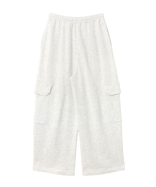 ANME(アンメ)の「スウェットカーゴパンツ(スウェットパンツ・レディース・オートミール/ブラック・M/L/XL)」の4枚目の写真