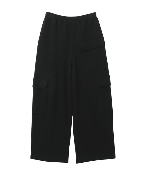 ANME(アンメ)の「スウェットカーゴパンツ(スウェットパンツ・レディース・オートミール/ブラック・M/L/XL)」の5枚目の写真
