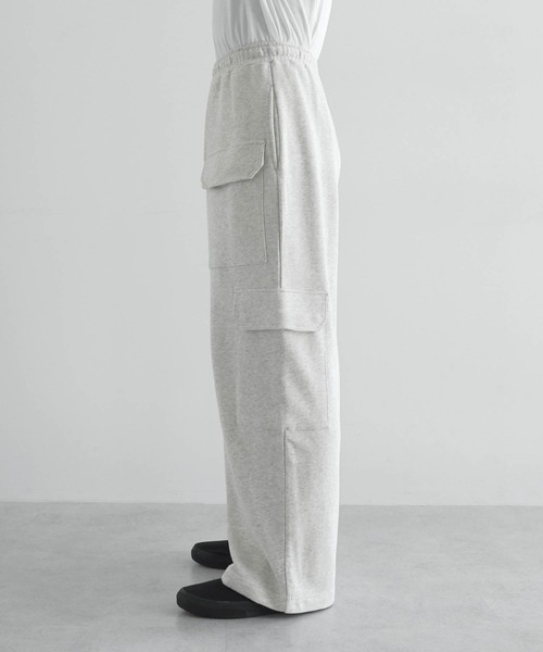 ANME(アンメ)の「スウェットカーゴパンツ(スウェットパンツ・レディース・オートミール/ブラック・M/L/XL)」の12枚目の写真