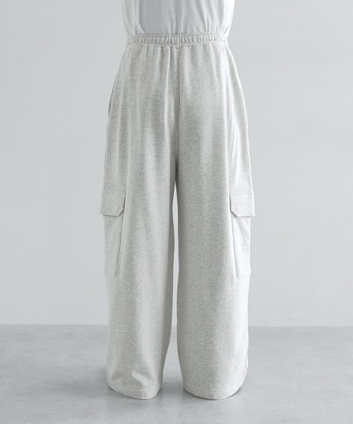 ANME(アンメ)の「スウェットカーゴパンツ(スウェットパンツ・レディース・オートミール/ブラック・M/L/XL)」の16枚目の写真