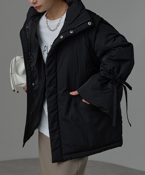 WOMEN 2WAYダウンジャケット ブラック wjk♢2WAY ダウンジャケット 黒
