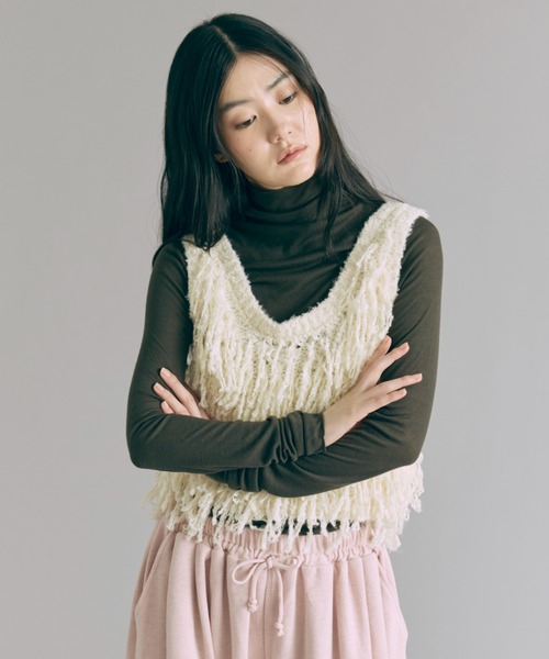 EN NEUME(エンノイム)の「Sheer Gather Tops(シャツ/ブラウス・レディース・イエロー/ダークブラウン/アイボリー/ブルー・FREE)」の2枚目の写真