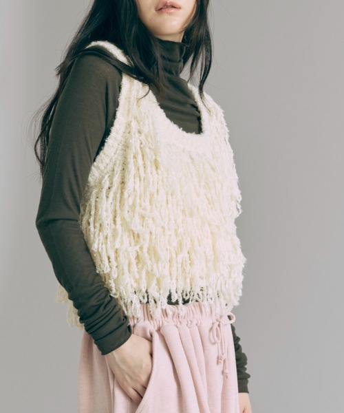 EN NEUME(エンノイム)の「Sheer Gather Tops(シャツ/ブラウス・レディース・イエロー/ダークブラウン/アイボリー/ブルー・FREE)」の12枚目の写真
