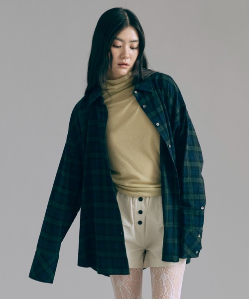 EN NEUME(エンノイム)の「Sheer Gather Tops(シャツ/ブラウス・レディース・イエロー/ダークブラウン/アイボリー/ブルー・FREE)」の7枚目の写真