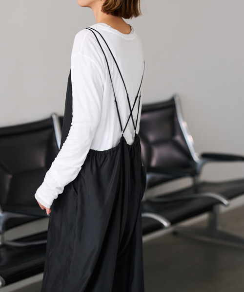 FRAMeWORK（フレームワーク）の「≪追加≫キュプラツイルキャミサロペット 2（サロペット/オーバーオール・レディース・ブラック・36/38）」の5枚目の写真