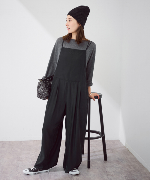 FRAMeWORK（フレームワーク）の「≪追加≫キュプラツイルキャミサロペット 2（サロペット/オーバーオール・レディース・ブラック・36/38）」の13枚目の写真