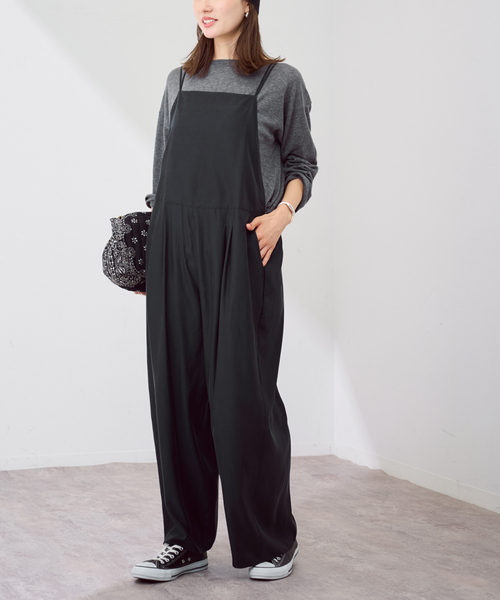 FRAMeWORK（フレームワーク）の「≪追加≫キュプラツイルキャミサロペット 2（サロペット/オーバーオール・レディース・ブラック・36/38）」の16枚目の写真