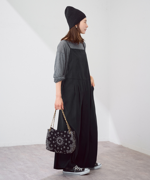 FRAMeWORK（フレームワーク）の「≪追加≫キュプラツイルキャミサロペット 2（サロペット/オーバーオール・レディース・ブラック・36/38）」の18枚目の写真