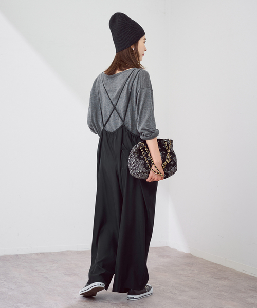 FRAMeWORK（フレームワーク）の「≪追加≫キュプラツイルキャミサロペット 2（サロペット/オーバーオール・レディース・ブラック・36/38）」の19枚目の写真