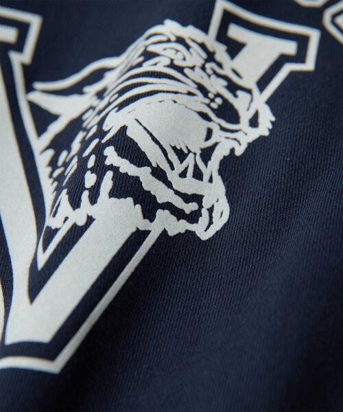 ロゴフロッキー裏毛プルオーバー（スウェット）｜Whim Gazette（ウィム