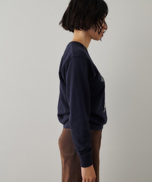 ロゴフロッキー裏毛プルオーバー（スウェット）｜Whim Gazette（ウィム