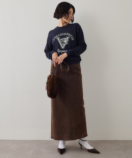 ロゴフロッキー裏毛プルオーバー（スウェット）｜Whim Gazette（ウィム