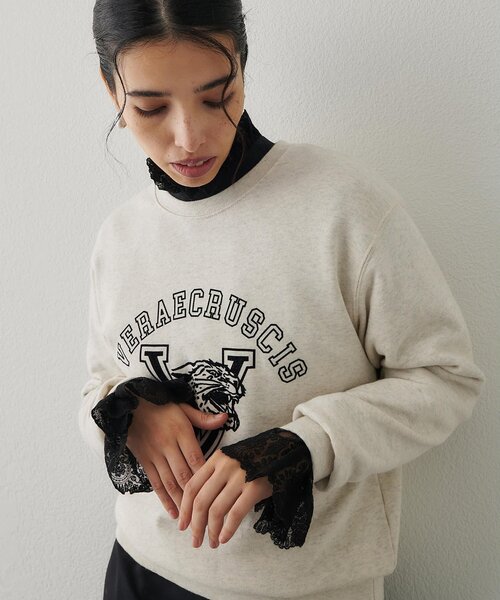 ロゴフロッキー裏毛プルオーバー（スウェット）｜Whim Gazette（ウィム