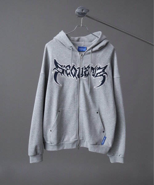 SEQUENZ(シークエンズ)の「【SEQUENZ(シークエンズ)】NEW O.G LOGO SPIDER ZIP PK(パーカー・メンズ・カモフラージュ/グレー系その他/ブラック・L/S/M)」の2枚目の写真