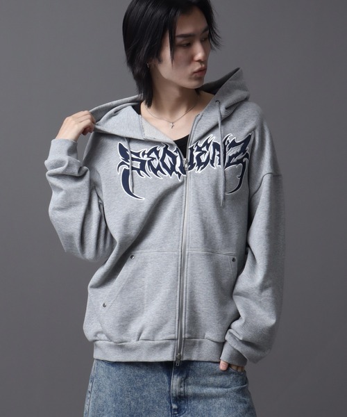 SEQUENZ(シークエンズ)の「【SEQUENZ(シークエンズ)】NEW O.G LOGO SPIDER ZIP PK(パーカー・メンズ・カモフラージュ/グレー系その他/ブラック・L/S/M)」の19枚目の写真