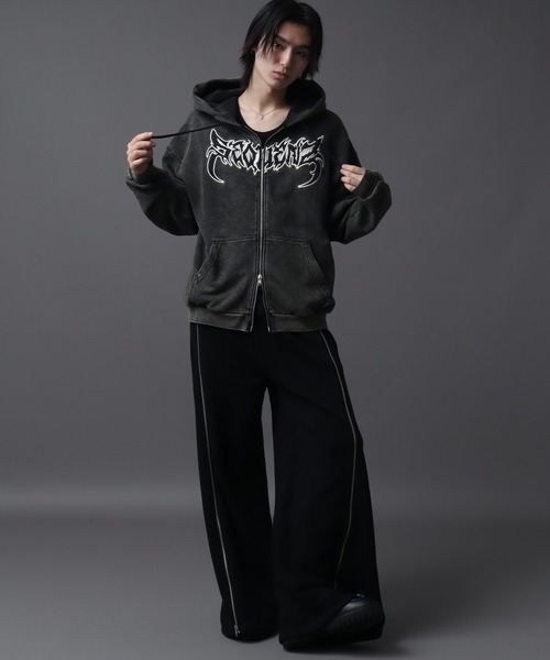 SEQUENZ(シークエンズ)の「【SEQUENZ(シークエンズ)】NEW O.G LOGO SPIDER ZIP PK(パーカー・メンズ・カモフラージュ/グレー系その他/ブラック・L/S/M)」の6枚目の写真