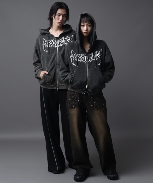 SEQUENZ(シークエンズ)の「【SEQUENZ(シークエンズ)】NEW O.G LOGO SPIDER ZIP PK(パーカー・メンズ・カモフラージュ/グレー系その他/ブラック・L/S/M)」の16枚目の写真