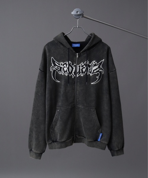 SEQUENZ(シークエンズ)の「【SEQUENZ(シークエンズ)】NEW O.G LOGO SPIDER ZIP PK(パーカー・メンズ・カモフラージュ/グレー系その他/ブラック・L/S/M)」の4枚目の写真