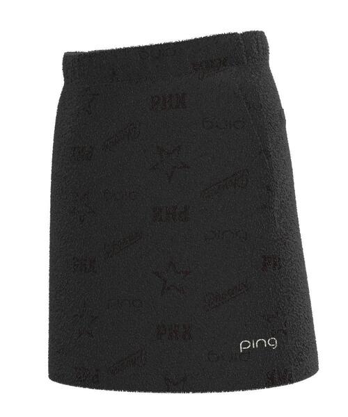 【ブラック】全方向ストレッチ ベロアジャカードスカート <LADIES LINE> (LADIES) セール】【PING APPAREL】全方向ストレッチ ベロアジャカードスカート
