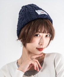 HIGHLAND 2000（ハイランドトゥーサウザンド）の「【HIGHLAND 2000/ハイランド2000】ボブキャップ　ケーブル編み　ニット帽　100％ウール（ニットキャップ/ビーニー）」