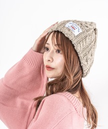 HIGHLAND 2000（ハイランドトゥーサウザンド）の「【HIGHLAND 2000/ハイランド2000】ボブキャップ　ケーブル編み　ニット帽　100％ウール（ニットキャップ/ビーニー）」