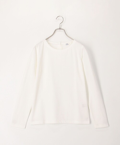 fredy couleur（フレディクルール）の「パール釦開き麻調長袖カットソー（Tシャツ/カットソー・レディース・グレイッシュベージュ/オフホワイト/チャコールグレー/ピンク・38）」の13枚目の写真