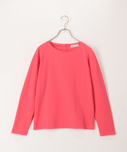 fredy couleur（フレディクルール）の「パール釦開き麻調長袖カットソー（Tシャツ/カットソー・レディース・グレイッシュベージュ/オフホワイト/チャコールグレー/ピンク・38）」の16枚目の写真