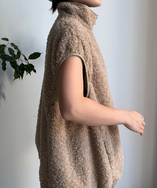 セール】【WEB限定】リバーシブルボアベスト（ベスト）｜DouDou