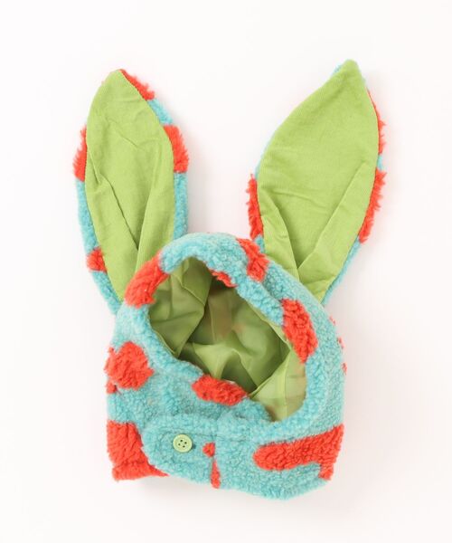 MARKEY'S（マーキーズ）の「ジャガードボア耳つきボウシ（ニットキャップ/ビーニー・キッズ・オフホワイト/ブルー/レッド/ライトブルー・FREE）」の3枚目の写真