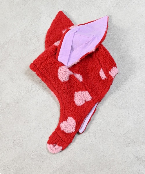 MARKEY'S（マーキーズ）の「ジャガードボア耳つきボウシ（ニットキャップ/ビーニー・キッズ・オフホワイト/ブルー/レッド/ライトブルー・FREE）」の15枚目の写真