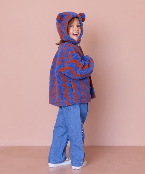 MARKEY'S（マーキーズ）の「ジャガードボア耳つきボウシ（ニットキャップ/ビーニー・キッズ・オフホワイト/ブルー/レッド/ライトブルー・FREE）」の12枚目の写真