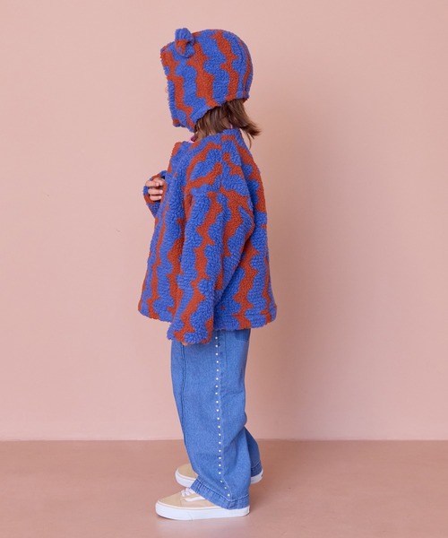 MARKEY'S（マーキーズ）の「ジャガードボア耳つきボウシ（ニットキャップ/ビーニー・キッズ・オフホワイト/ブルー/レッド/ライトブルー・FREE）」の13枚目の写真