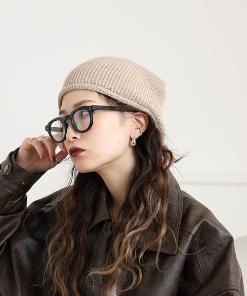 Sense of Grace（センスオブグレース）の「火山岩糸混　ニット帽（ニットキャップ/ビーニー・レディース・グレー/ターコイズブルー/ブラック/ベージュ/ピンク・FREE）」の13枚目の写真