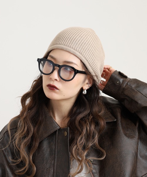 Sense of Grace（センスオブグレース）の「火山岩糸混　ニット帽（ニットキャップ/ビーニー・レディース・グレー/ターコイズブルー/ブラック/ベージュ/ピンク・FREE）」の12枚目の写真