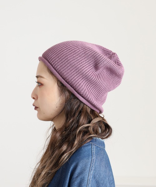 Sense of Grace（センスオブグレース）の「火山岩糸混　ニット帽（ニットキャップ/ビーニー・レディース・グレー/ターコイズブルー/ブラック/ベージュ/ピンク・FREE）」の19枚目の写真