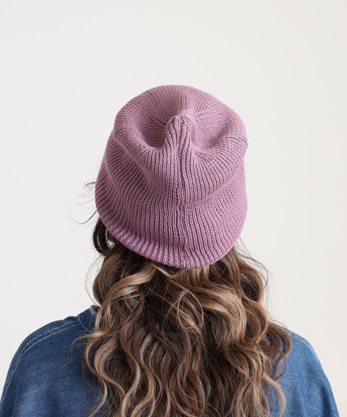 Sense of Grace（センスオブグレース）の「火山岩糸混　ニット帽（ニットキャップ/ビーニー・レディース・グレー/ターコイズブルー/ブラック/ベージュ/ピンク・FREE）」の20枚目の写真