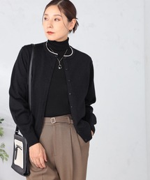 GALLORIA | マシンウォッシャブル　配色クルーカーディガン(カーディガン/ボレロ)