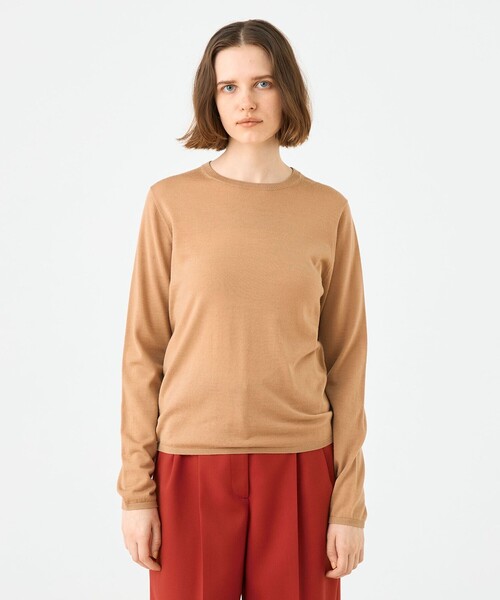 BALLSEY(ボールジィ)の「シルケットウール クルーネックプルオーバー(ニット/セーター・レディース・ベージュ/グレー/ブラック・S)」の9枚目の写真
