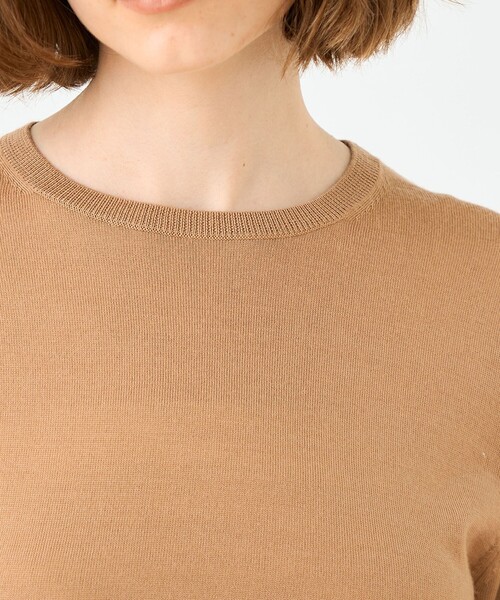 BALLSEY(ボールジィ)の「シルケットウール クルーネックプルオーバー(ニット/セーター・レディース・ベージュ/グレー/ブラック・S)」の6枚目の写真