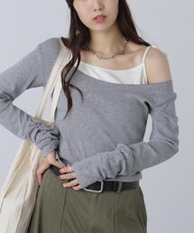 FREE'S MART | ◆ワンショルキャミレイヤード風カットソー(Tシャツ/カットソー)