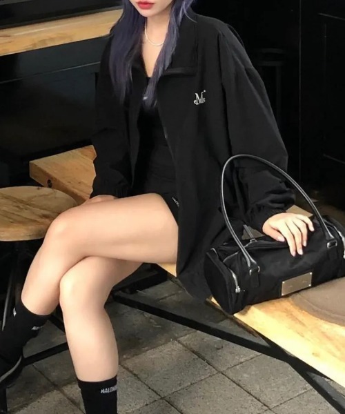 MUCENT(ムセント)の「◇MUCENT◇ブランド直輸入正規品/MUCENT ファレル ウィンドブレーカー(ユニセックス) MUCENT FARRELL WINDBREAKER (UNISEX)(ナイロンジャケット・レディース・ブラック・FREE)」の7枚目の写真