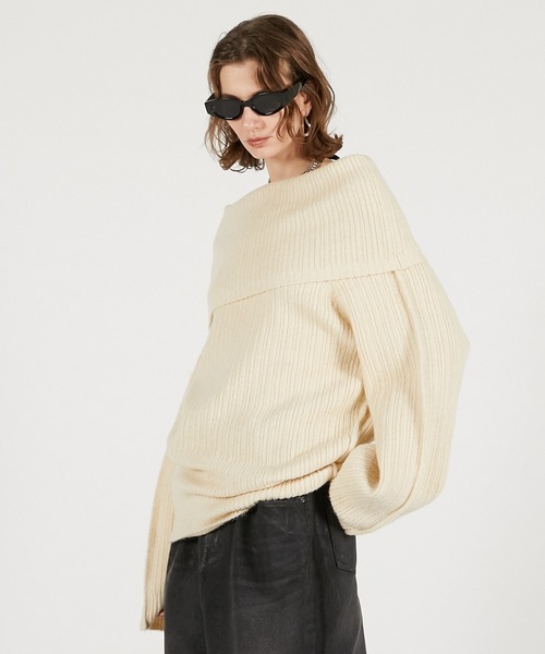 オフショルニット / Off-Shoulder Knit（ニット/セーター）｜PRANK