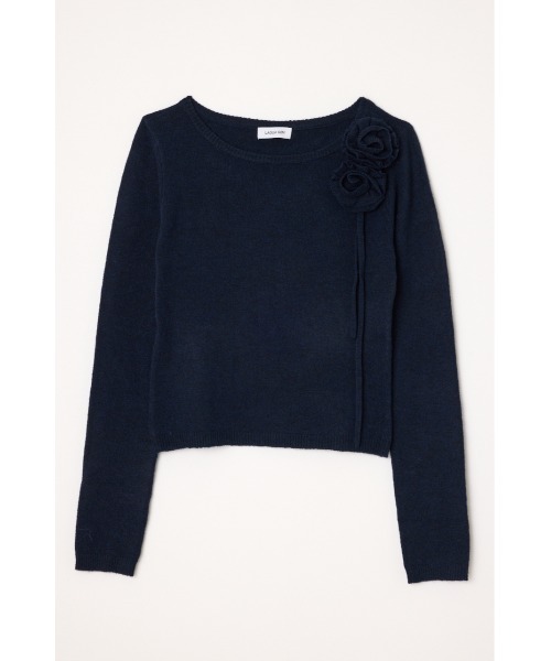 LAGUA GEM(ラグアジェム)の「FLOWER MOTIF ニット(ニット/セーター・レディース・チャコールグレー/バーガンディー/ネイビー・FREE)」の16枚目の写真