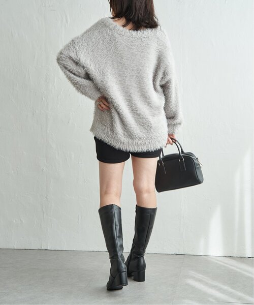 VENCEEXCHANGE（ヴァンスエクスチェンジ）の「3.5Gシャギーカーディガン（カーディガン/ボレロ・レディース・チャコール/ライトグレー/オフホワイト・FREE）」の21枚目の写真