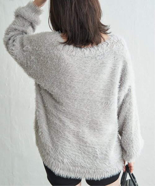 VENCEEXCHANGE（ヴァンスエクスチェンジ）の「3.5Gシャギーカーディガン（カーディガン/ボレロ・レディース・チャコール/ライトグレー/オフホワイト・FREE）」の19枚目の写真